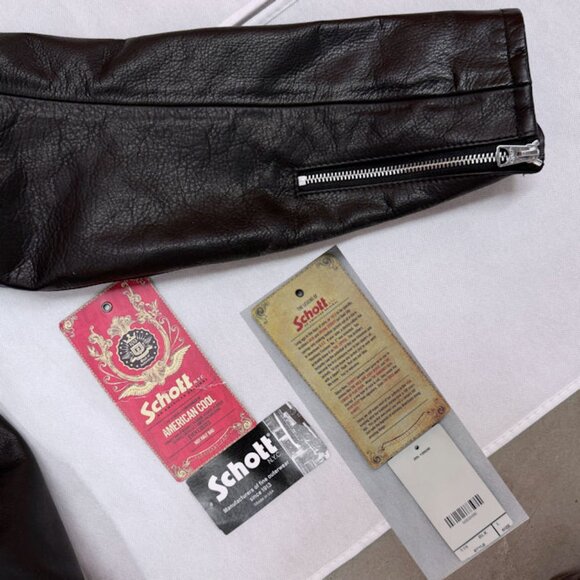 SCHOTT BROS PERFECTO Genuine Steerhide Leather Biker Jacket - Picture 13 of 15